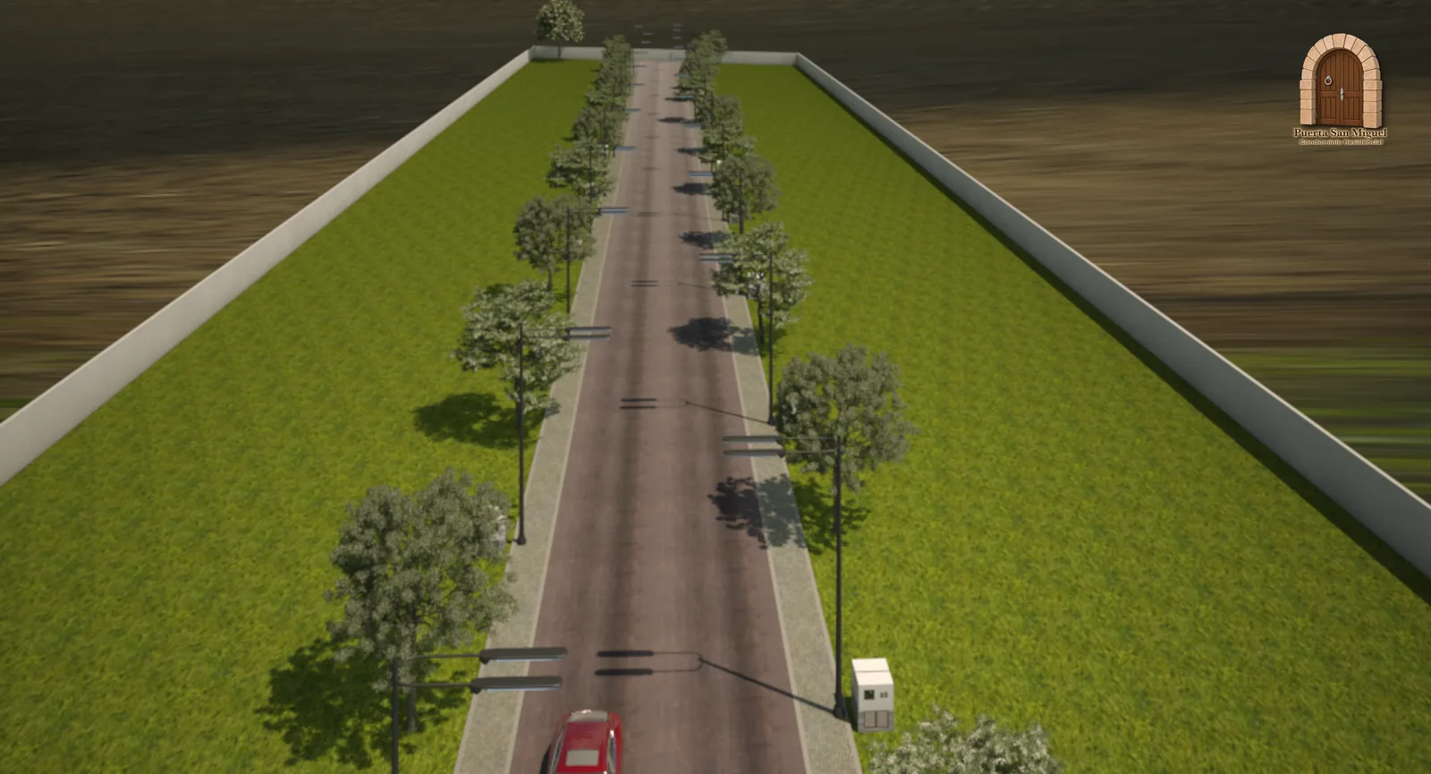 Vista aérea conceptual de los lotes